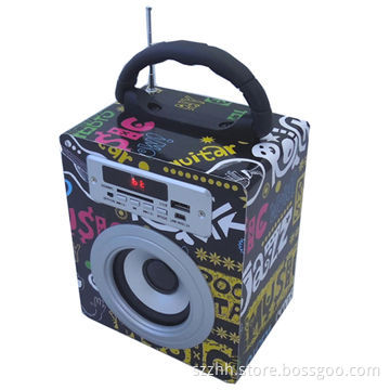 Wooden Bluetooth speaker, can make customer's design, supports USB/SD cards
